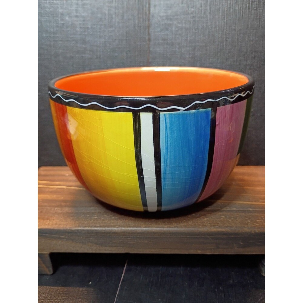 Nancy Green SERAPE Striped Bowls SET OF 2 Certified International MULTI-COLOR - Picture 13 of 16